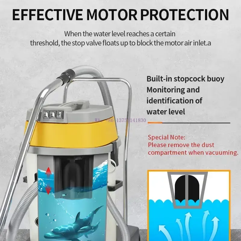 Промышленный пылесос 60 л, 3 м – обзор и цена Wet Dry Vacuum 60L
