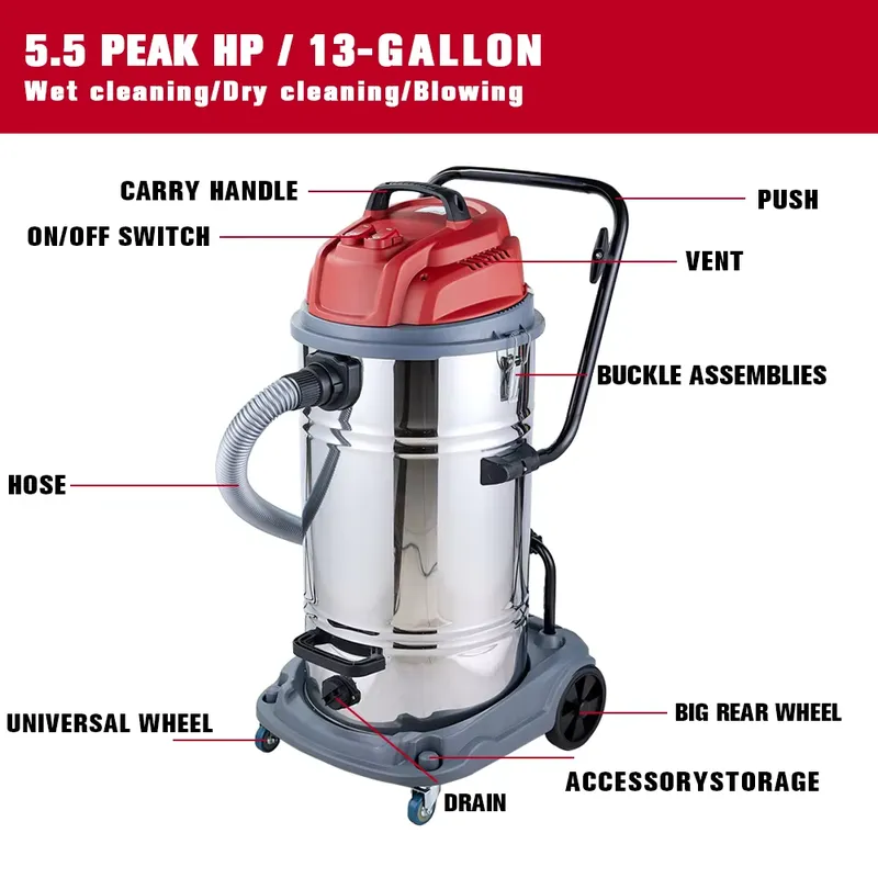 Промышленный профессиональный  – обзор и цена Wet Dry Vacuum 60L