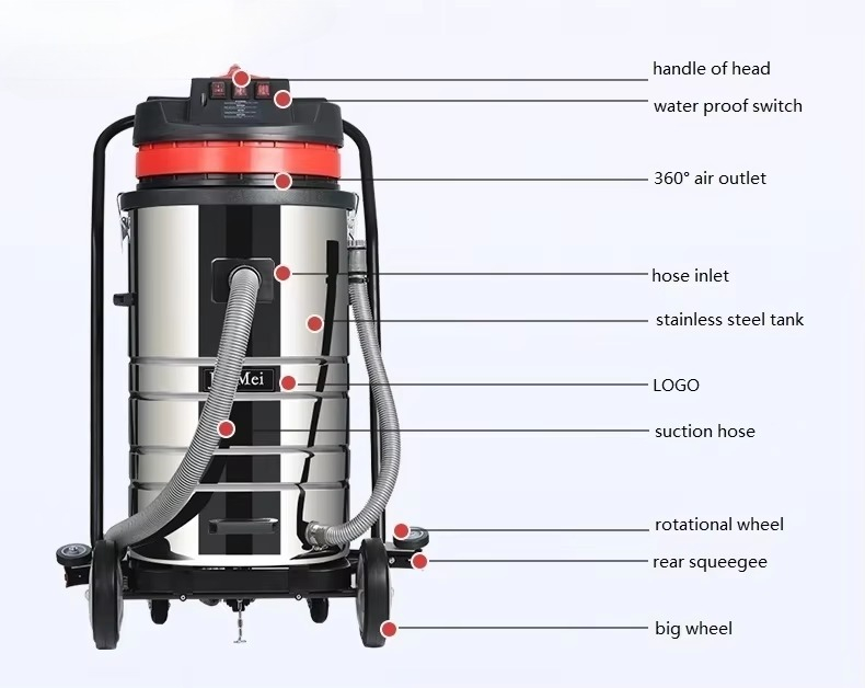 Промышленный пылесос для сухой – обзор и цена Industrial Vacuum Cleaner 3000W