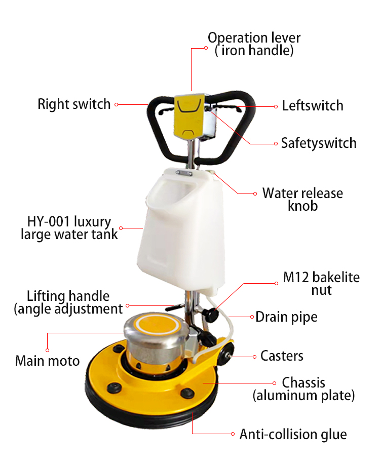 17-дюймовая беспылевая вакуумн – обзор и цена Floor Polishing Machine 17 Inch
